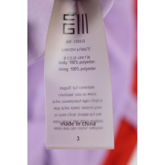 Chris Gramer Vince Camuto Womens Chiffon Crepe Tops Purple Orange Size 3 M Lot 2 - Picture 5 of 6